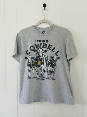 More Cowbell Graphic Tee - Gray